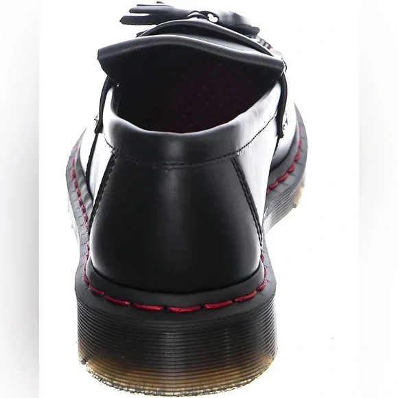NIB DR MARTENS ADRIAN WHO BLACK UNION JACK SMOOTH LOAFER, SIZE 12